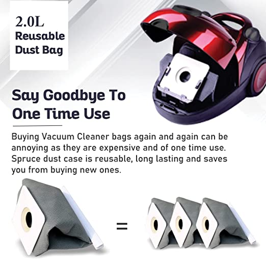 INALSA Vacuum Cleaner for Home Spruce-1200W| with Blower Function| Reusable Cloth dust Bag| Multiple Accessories | Dust Full Indicator | 2 Year Warranty (Red/Black) INALSA Vacuum Cleaner for Home Spruce-1200W| with Blower Function| Reusable Cloth dust Bag| Multiple Accessories | Dust Full Indicator | 2 Year Warranty (Red/Black)